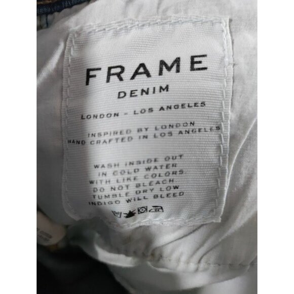 FRAME Mid Rise Denim Slim Fit Le Gracon Skinny Jeans Blue Stretch Womens Size 28 - Picture 10 of 12